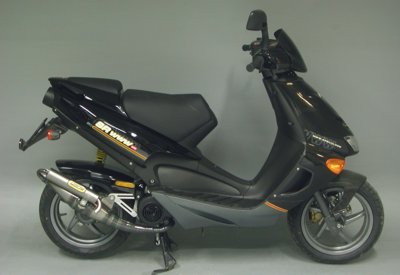 ARROW Extreme DARK scooter exhaust for Aprilia SR WWW 50 1997-2001