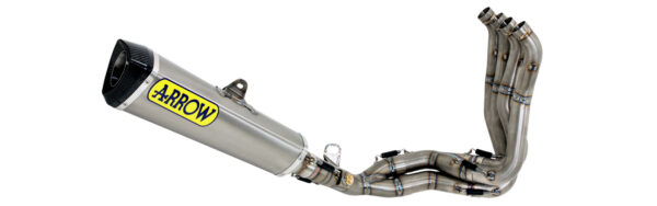 ARROW Half system racing - Race-Tech titanium silencer + titanium link pipe ø65mm. for Kawasaki ZX-10 R 1000 2016-2019