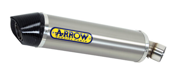 ARROW Indy Race Aluminium Dark silencer with carby end cap + non catalytic link pipe for Yamaha YZF-R1 1000 2017-2020
