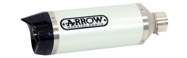 ARROW Thunder aluminium White silencer with carby end cap for Kawasaki Z 900 900 2020-2021