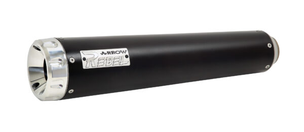 ARROW Rebel nichrom Dark silencers with aluminium Dark end cap for Ducati Multistrada 950 2019-2020