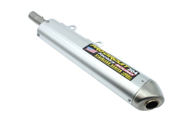 PRO CIRCUIT 304 Muffler Brushed Aluminum/Stainless Steel End Cap Kawasaki KX500 (SK88500-304)