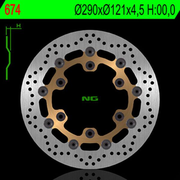 NG BRAKES Floating brake disc - 674 (674)
