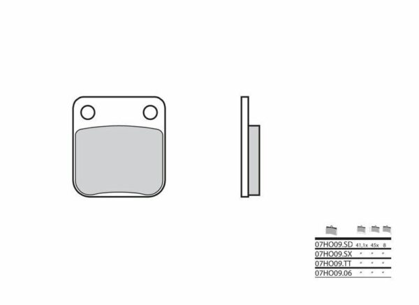 BREMBO Off-Road Sintered Metal Brake pads - 07HO09SX (07HO09SX)