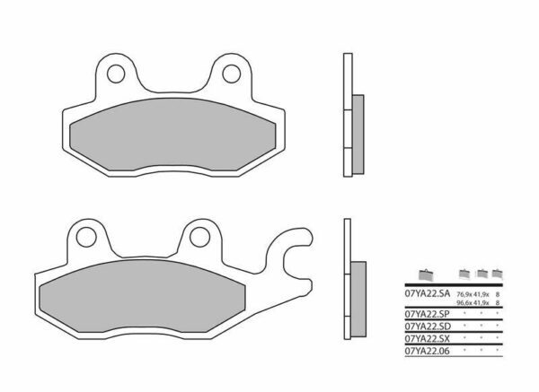 BREMBO Off-Road Sintered Metal Brake pads - 07YA22SD (07YA22SD)