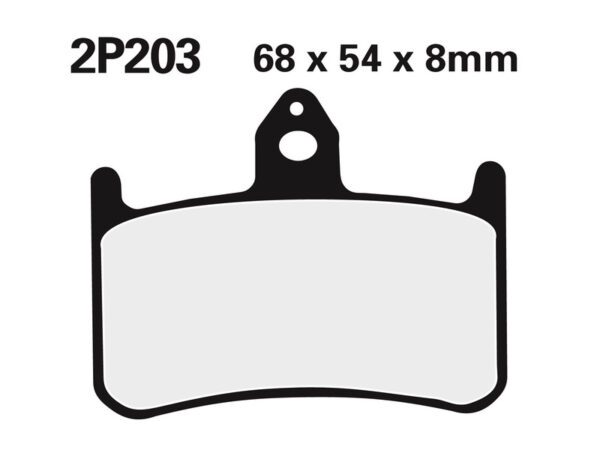 NISSIN Street Semi-Metallic Brake pads - 2P-203NS (2P-203NS)