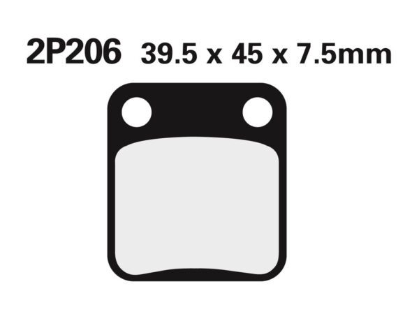 NISSIN Street Semi-Metallic Brake pads - 2P-206SS (2P-206SS)