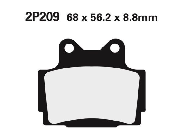 NISSIN Off-Road Semi-Metallic Brake pads - 2P-209GS (2P-209GS)