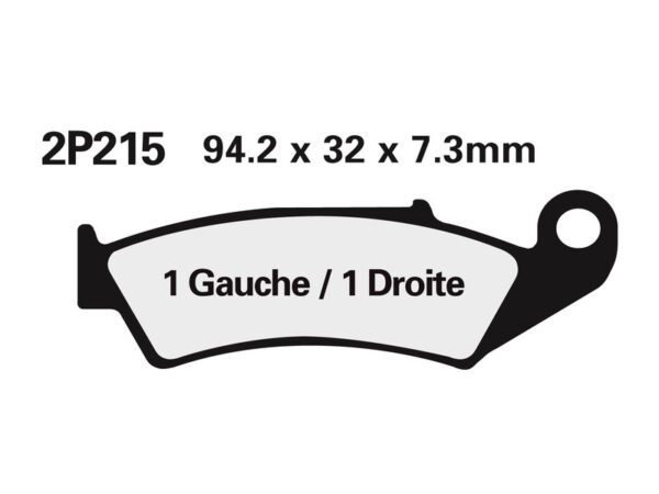 NISSIN Off-Road Semi-Metallic Brake pads - 2P-215GS (2P-215GS)