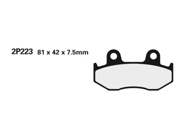 NISSIN Off-Road Semi-Metallic Brake pads - 2P-223GS (2P-223GS)
