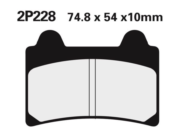 NISSIN Street Semi-Metallic Brake pads - 2P-228NS (2P-228NS)