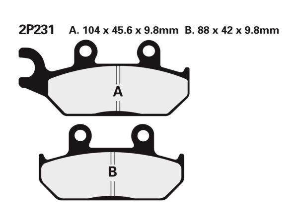 NISSIN Off-Road Semi-Metallic Brake pads - 2P-231GS (2P-231GS)