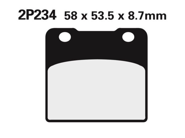 NISSIN Street Semi-Metallic Brake pads - 2P-234NS (2P-234NS)