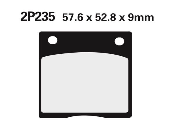 NISSIN Street Semi-Metallic Brake pads - 2P-235NS (2P-235NS)