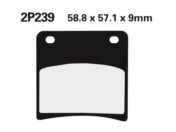 NISSIN Street Semi-Metallic Brake pads - 2P-239NS (2P-239NS)