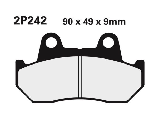 NISSIN Street Semi-Metallic Brake pads - 2P-242NS (2P-242NS)