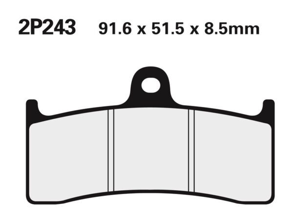 NISSIN Street /Off-Road Sintered Metal Brake pads - 2P-243ST (2P-243ST)
