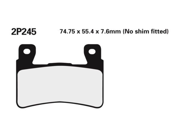 NISSIN Street Semi-Metallic Brake pads - 2P-245NS (2P-245NS)