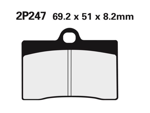 NISSIN Street Semi-Metallic Brake pads - 2P-247NS (2P-247NS)
