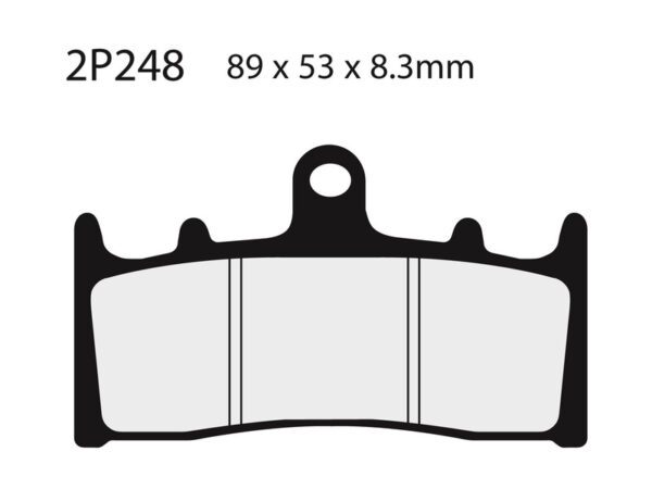 NISSIN Street Semi-Metallic Brake pads - 2P-248NS (2P-248NS)