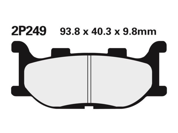 NISSIN Street Semi-Metallic Brake pads - 2P-249NS (2P-249NS)