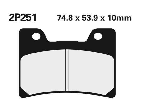 NISSIN Street Semi-Metallic Brake pads - 2P-251NS (2P-251NS)