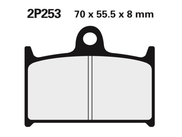 NISSIN Street Semi-Metallic Brake pads - 2P-253NS (2P-253NS)
