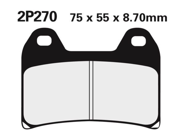 NISSIN Street Semi-Metallic Brake pads - 2P-270NS (2P-270NS)