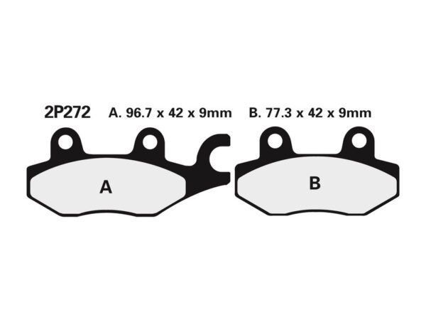 NISSIN Street Semi-Metallic Brake pads - 2P-272NS (2P-272NS)