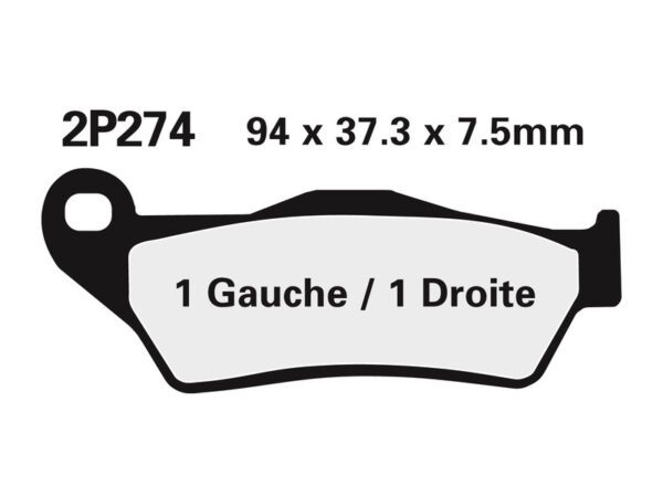 NISSIN Off-Road Semi-Metallic Brake pads - 2P-274GS (2P-274GS)