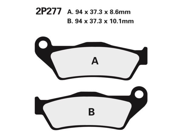 NISSIN Street Semi-Metallic Brake pads - 2P-277NS (2P-277NS)