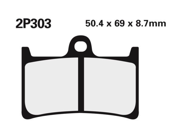 NISSIN Street /Off-Road Sintered Metal Brake pads - 2P-303ST (2P-303ST)