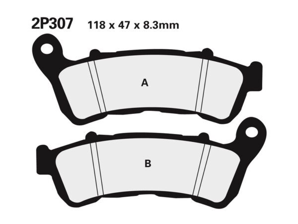 NISSIN Street /Off-Road Sintered Metal Brake pads - 2P-307ST (2P-307ST)