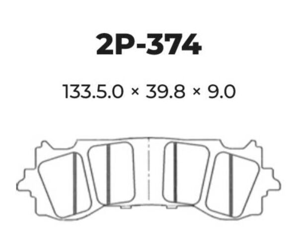 NISSIN Street /Off-Road Sintered Metal Brake pads - 2P-374ST (2P-374ST)