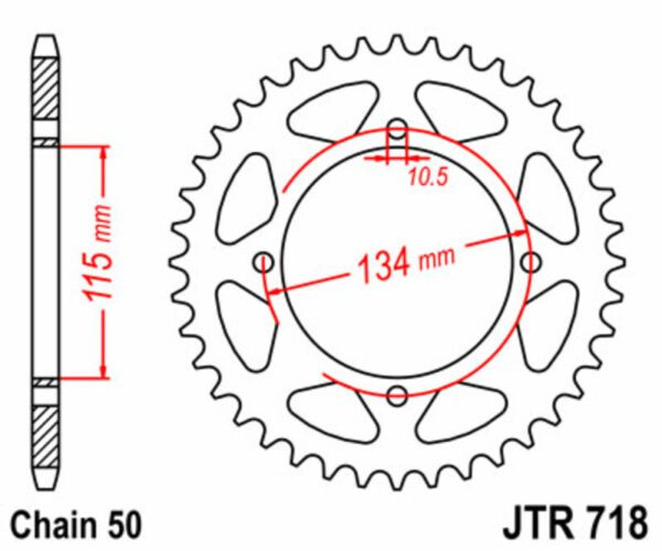 JT SPROCKETS Steel Standard Rear Sprocket 718 - 530 (JTR718.48)