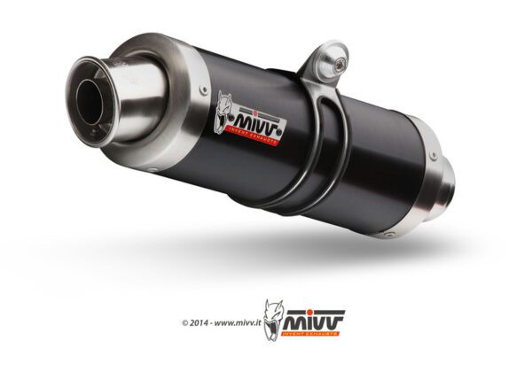MIVV GP Slip-On (with link pipe) Steel Black Suzuki SV650 (00.73.S.015.LXB)