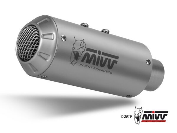 MIVV MK3 Muffler Brushed Stainless Steel/Stainless Steel End Cap Yamaha MT-10 (00.73.Y.050.LM3X)