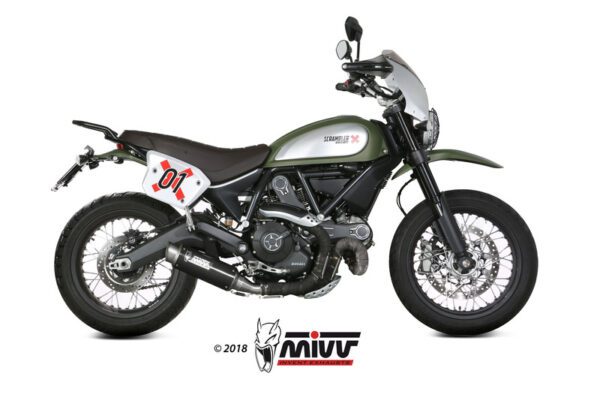 MIVV GP Pro Carbon Muffler Stainless Steel End Cap Ducati Scrambler 800 (D.035.L2P)