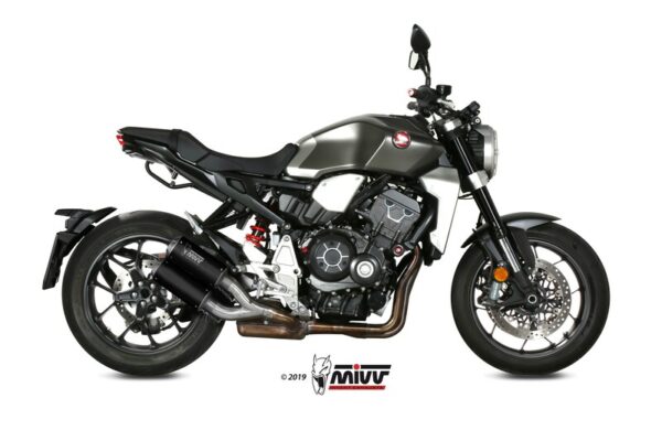 MIVV MK3 Double Muffler Carbon/Stainless Steel End Cap Honda CB1000R (H.069.LM3B)