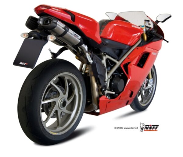 MIVV SUONO Stainless/Carbon End Cap Double Slip-On Ducati 848 (UD.021.L7)