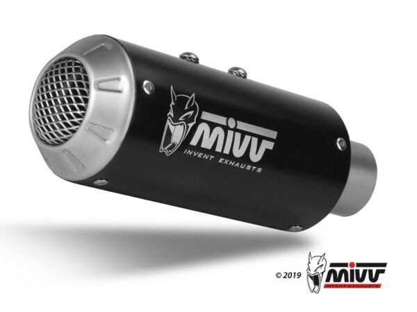 MIVV MK3 Muffler Steel Black/Stainless Steel End Cap Yamaha MT-10 (Y.057.LM3B)