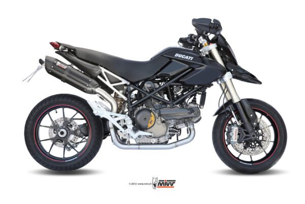 MIVV Suono Muffler Steel Black/Carbon End Cap Ducati Hypermotard/Evo 1100 (00.73.D.022.L9)