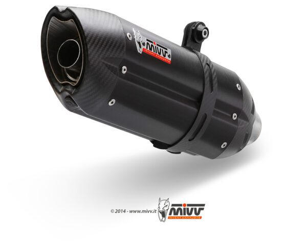 MIVV Suono Muffler Steel Black/Carbon End Cap Honda Integra 700 (00.73.H.046.L9)