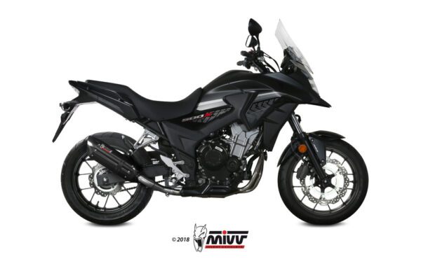MIVV Suono Muffler Steel Black/Carbon End Cap Honda CB500X (00.73.H.067.L9)