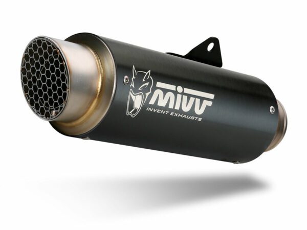 MIVV GP Pro Muffler Steel Black/Stainless Steel End Cap Kawasaki Ninja 125 (00.73.K.048.LXBP)