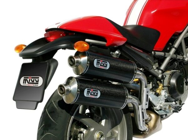 MIVV GP Carbon Double Slip-On Ducati Monster 800 S2R (D.011.L2S)