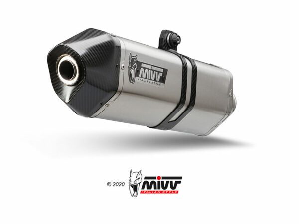 MIVV Speed Edge Muffler Stainless Steel/Carbon End Cap BMW F800S/ST (B.023.LRX)