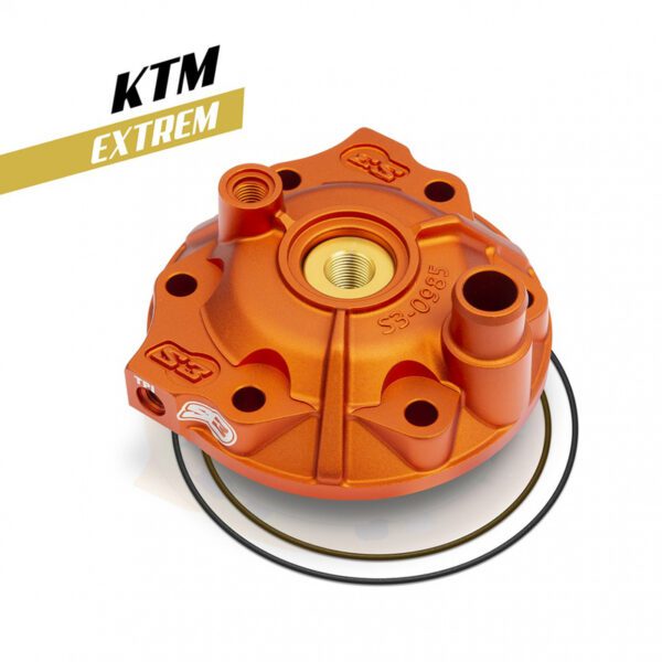 S3 Extreme Enduro Cylinder Head & Insert Kit Low Compression - Orange KTM/Husqvarna (XTR-985TPI-250-O)