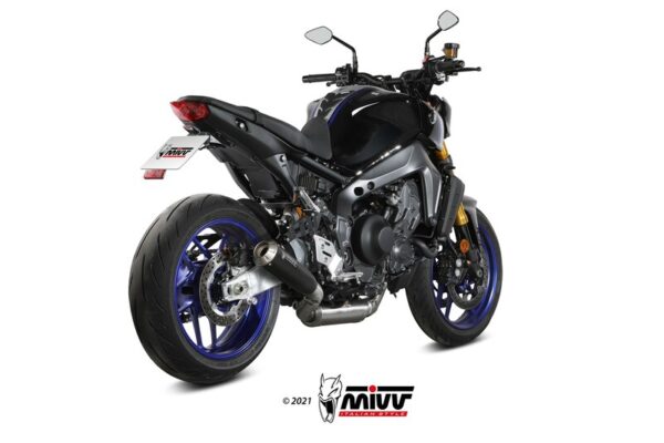 MIVV X-M1 Full Exhaust System - Steel Black/Stainless Steel Yamaha MT-09/SP/FZ-09 (Y.066.LC4B)
