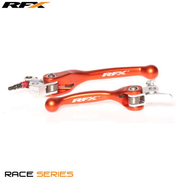 RFX Race Forged Flexible Lever Set (Orange) - KTM Various Brembo Brake / Magura Clutch (FXFL5030055OR)